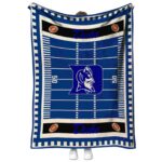 duke blue devils football field blue blanket best selling