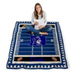 duke blue devils football field blue blanket high quality