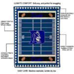 duke blue devils football field blue blanket new arrival