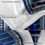 duke blue devils football field blue blanket premium grade