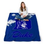 duke blue devils grunge texture blue blanket high quality