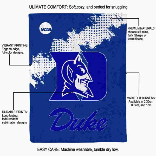 duke blue devils grunge texture blue blanket new arrival