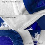 duke blue devils grunge texture blue blanket premium grade