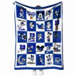 duke blue devils mickey minnie blue white blanket best selling