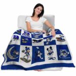 duke blue devils mickey minnie blue white blanket latest model