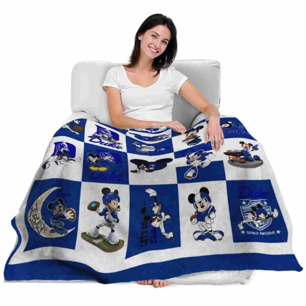 duke blue devils mickey minnie blue white blanket latest model