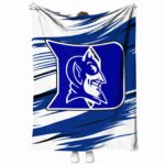 duke blue devils paint streaks blue white blanket best selling