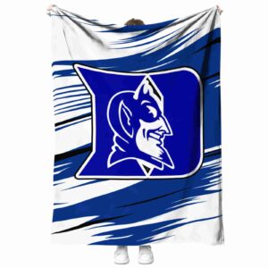 duke blue devils paint streaks blue white blanket best selling
