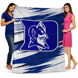 duke blue devils paint streaks blue white blanket fashion forward
