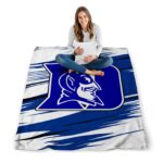 duke blue devils paint streaks blue white blanket best selling