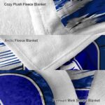 duke blue devils paint streaks blue white blanket best selling