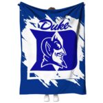duke blue devils splatter effect blue blanket best selling