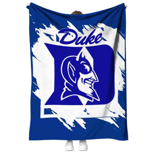 duke blue devils splatter effect blue blanket best selling