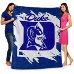 duke blue devils splatter effect blue blanket best selling