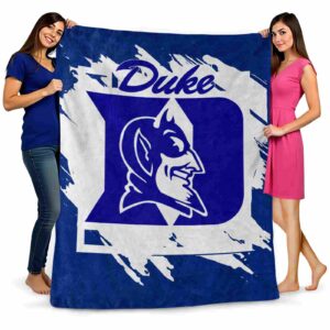 duke blue devils splatter effect blue blanket fashion forward