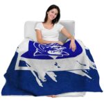 duke blue devils splatter effect blue blanket best selling