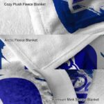 duke blue devils splatter effect blue blanket best selling