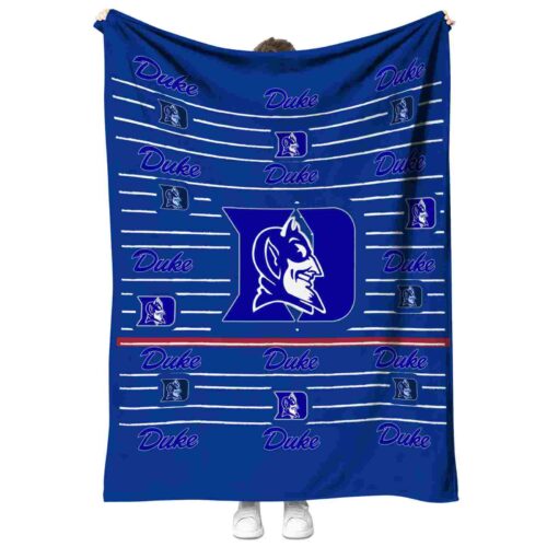 duke blue devils striped pattern blue blanket best selling