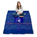 duke blue devils striped pattern blue blanket high quality