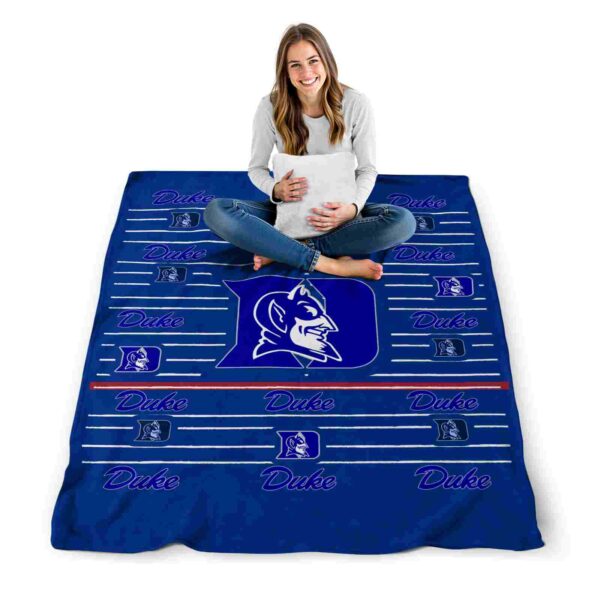duke blue devils striped pattern blue blanket high quality