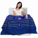 duke blue devils striped pattern blue blanket latest model