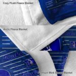 duke blue devils striped pattern blue blanket premium grade