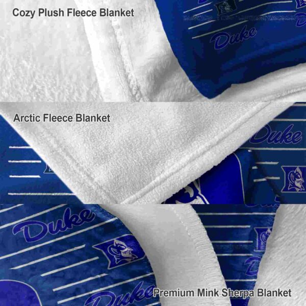 duke blue devils striped pattern blue blanket premium grade