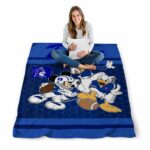 duke blue devils three musketeers blue blanket high quality