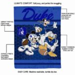 duke blue devils three musketeers blue blanket new arrival