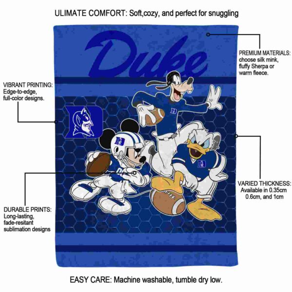 duke blue devils three musketeers blue blanket new arrival