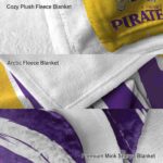 east carolina pirates brushstrokes purple white blanket best selling