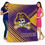 east carolina pirates diagonal stripes purple blanket best selling