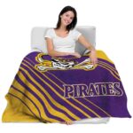 east carolina pirates diagonal stripes purple blanket best selling