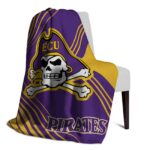 east carolina pirates diagonal stripes purple blanket best selling