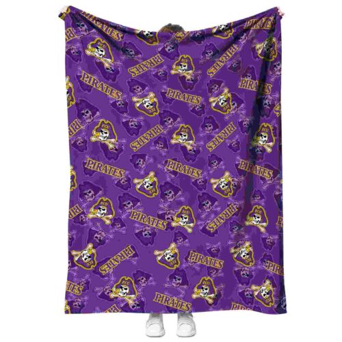 east carolina pirates diehard fans purple blanket best selling