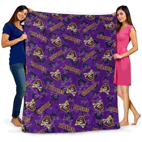 east carolina pirates diehard fans purple blanket fashion forward