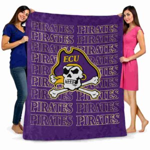 east carolina pirates fan pride purple blanket fashion forward