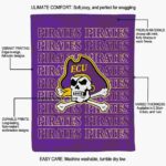 east carolina pirates fan pride purple blanket best selling