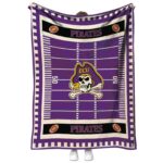 east carolina pirates football field purple blanket best selling