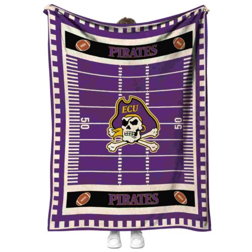 east carolina pirates football field purple blanket best selling