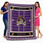 east carolina pirates football field purple blanket best selling