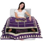 east carolina pirates football field purple blanket best selling