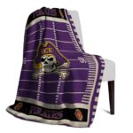 east carolina pirates football field purple blanket best selling