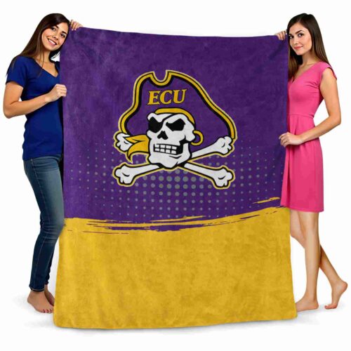 east carolina pirates gradient dots purple blanket fashion forward