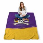 east carolina pirates gradient dots purple blanket best selling