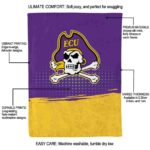 east carolina pirates gradient dots purple blanket best selling