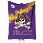 east carolina pirates grunge texture purple blanket best selling