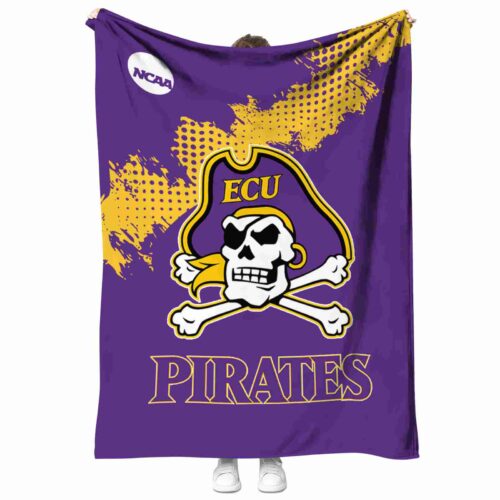 east carolina pirates grunge texture purple blanket best selling