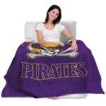 east carolina pirates grunge texture purple blanket best selling