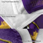 east carolina pirates grunge texture purple blanket best selling